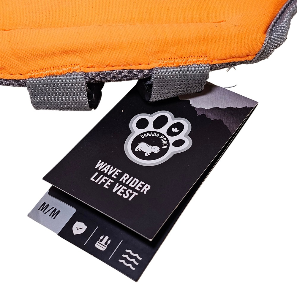 Canada Pooch Wave Rider Life Vest Orange Dog Life Jacket Size M CP12738 New - Picture 2 of 7